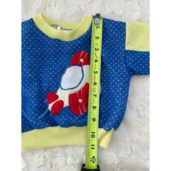 Vintage French Fry's Airplane Sweatshirt 18 Months - Picture 7 of 7